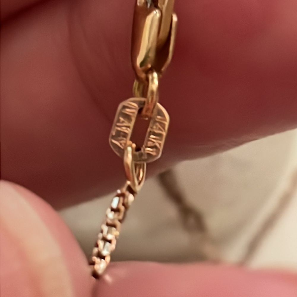 14k rose and yellow gold chain 18” - Picture 3 of 7
